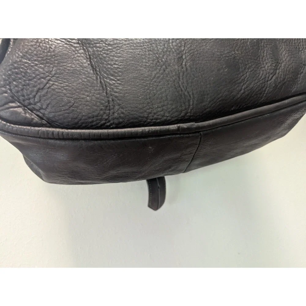 Paul B Delvaille Messenger Bag New‎ York Black Brown Leather Vtg Flap Shoulder